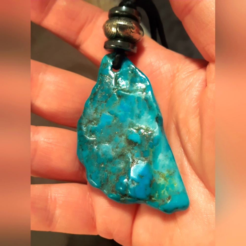 HugeTurquoise  StonePendant Necklace
